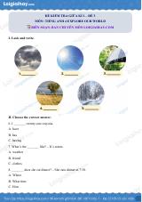 Đề thi giữa kì 1 Tiếng Anh 4 Explore Our World - Đề số 3